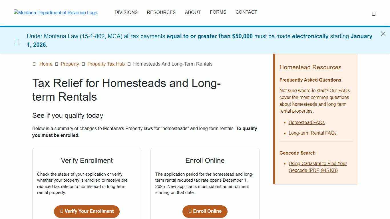 Tax Relief for Homesteads and Long-term Rentals